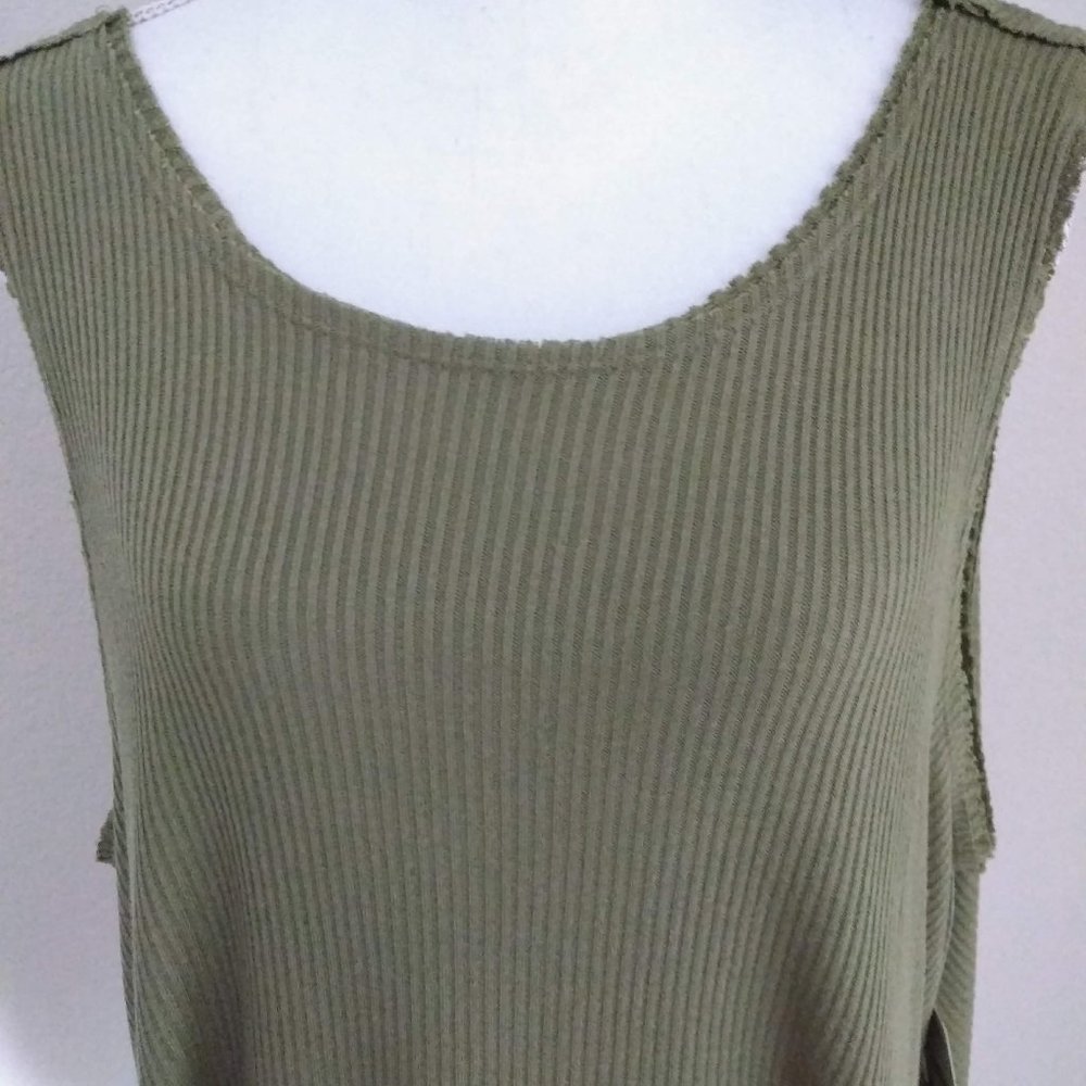 Free People Ribbed Boxy Tank Top